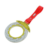 Anime Brake Disc Rotor JDM Tsurikawa Drift Subway Train Bus Handle Strap – Universal Car Interior Hanging Charm, Red PVC X1