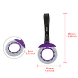 Anime Brake Disc Rotor JDM Tsurikawa Drift Subway Train Bus Handle Strap – Universal Car Interior Hanging Charm, Carbon Fiber Pattern PVC X1