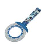 Anime Brake Disc Rotor JDM Tsurikawa Drift Subway Train Bus Handle Strap – Universal Car Interior Hanging Charm, Bosozoku Blue Waves Pattern Retro Nylon Strap X1