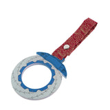 Anime Brake Disc Rotor JDM Tsurikawa Drift Subway Train Bus Handle Strap – Universal Car Interior Hanging Charm, Bosozoku Red Clouds Pattern Retro Nylon Strap X1