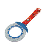 Anime Brake Disc Rotor JDM Tsurikawa Drift Subway Train Bus Handle Strap – Universal Car Interior Hanging Charm, Bosozoku Red Waves Pattern Retro Nylon Strap X1