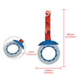 Anime Brake Disc Rotor JDM Tsurikawa Drift Subway Train Bus Handle Strap – Universal Car Interior Hanging Charm, Bosozoku Red Waves Pattern Retro Nylon Strap X1