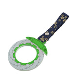 Anime Brake Disc Rotor JDM Tsurikawa Drift Subway Train Bus Handle Strap – Universal Car Interior Hanging Charm, Bosozoku Blue Flowers Pattern Retro Nylon Strap X1