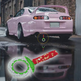 Anime Brake Disc Rotor JDM Tsurikawa Drift Subway Train Bus Handle Strap – Universal Car Interior Hanging Charm, Bosozoku Red Flowers Pattern Retro Nylon Strap X1