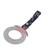 Anime Brake Disc Rotor JDM Tsurikawa Drift Subway Train Bus Handle Strap – Universal Car Interior Hanging Charm, Bosozoku Blue Flowers Pattern Retro Nylon Strap X1