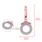 Anime Brake Disc Rotor JDM Tsurikawa Drift Subway Train Bus Handle Strap – Universal Car Interior Hanging Charm, Bosozoku Pink Flowers Pattern Retro Nylon Strap X1