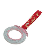 Anime Brake Disc Rotor JDM Tsurikawa Drift Subway Train Bus Handle Strap – Universal Car Interior Hanging Charm, Bosozoku Red Flowers Pattern Retro Nylon Strap X1