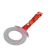 Anime Brake Disc Rotor JDM Tsurikawa Drift Subway Train Bus Handle Strap – Universal Car Interior Hanging Charm, Bosozoku Red Waves Pattern Retro Nylon Strap X1