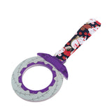 Anime Brake Disc Rotor JDM Tsurikawa Drift Subway Train Bus Handle Strap – Universal Car Interior Hanging Charm, Bosozoku Black Cats Pattern Retro Nylon Strap X1