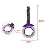 Anime Brake Disc Rotor JDM Tsurikawa Drift Subway Train Bus Handle Strap – Universal Car Interior Hanging Charm, Bosozoku Black Clouds Pattern Retro Nylon Strap X1