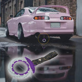Anime Brake Disc Rotor JDM Tsurikawa Drift Subway Train Bus Handle Strap – Universal Car Interior Hanging Charm, Bosozoku Black Clouds Pattern Retro Nylon Strap X1