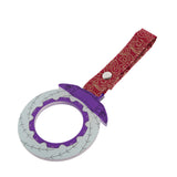 Anime Brake Disc Rotor JDM Tsurikawa Drift Subway Train Bus Handle Strap – Universal Car Interior Hanging Charm, Bosozoku Red Clouds Pattern Retro Nylon Strap X1