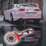 Anime Brake Disc Rotor JDM Tsurikawa Drift Subway Train Bus Handle Strap – Universal Car Interior Hanging Charm, Bosozoku Black Cats Pattern Retro Nylon Strap X1