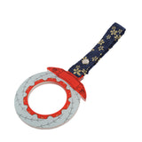 Anime Brake Disc Rotor JDM Tsurikawa Drift Subway Train Bus Handle Strap – Universal Car Interior Hanging Charm, Bosozoku Blue Flowers Pattern Retro Nylon Strap X1