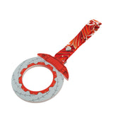 Anime Brake Disc Rotor JDM Tsurikawa Drift Subway Train Bus Handle Strap – Universal Car Interior Hanging Charm, Bosozoku Red Waves Pattern Retro Nylon Strap X1