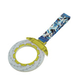 Anime Brake Disc Rotor JDM Tsurikawa Drift Subway Train Bus Handle Strap – Universal Car Interior Hanging Charm, Bosozoku Blue Waves Pattern Retro Nylon Strap X1