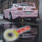 Anime Brake Disc Rotor JDM Tsurikawa Drift Subway Train Bus Handle Strap – Universal Car Interior Hanging Charm, Bosozoku Red Dogs Pattern Retro Nylon Strap X1