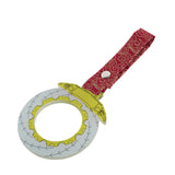 Anime Brake Disc Rotor JDM Tsurikawa Drift Subway Train Bus Handle Strap – Universal Car Interior Hanging Charm, Bosozoku Red Clouds Pattern Retro Nylon Strap X1