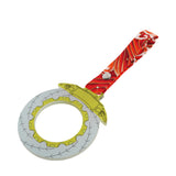 Anime Brake Disc Rotor JDM Tsurikawa Drift Subway Train Bus Handle Strap – Universal Car Interior Hanging Charm, Bosozoku Red Waves Pattern Retro Nylon Strap X1