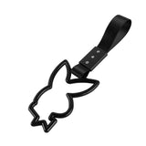 Bunny JDM Tsurikawa Drift Subway Train Bus Handle Strap – Universal Car Interior Hanging Charm, Black Nylon X1