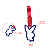 Bunny JDM Tsurikawa Drift Subway Train Bus Handle Strap – Universal Car Interior Hanging Charm, Red Nylon X2