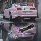 Bunny JDM Tsurikawa Drift Subway Train Bus Handle Strap – Universal Car Interior Hanging Charm, Black Nylon X1