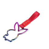 Bunny JDM Tsurikawa Drift Subway Train Bus Handle Strap – Universal Car Interior Hanging Charm, Red Nylon X2