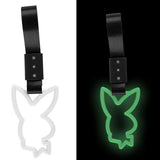 Bunny JDM Tsurikawa Drift Subway Train Bus Handle Strap – Universal Car Interior Hanging Charm, Black Nylon X2