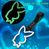 Bunny JDM Tsurikawa Drift Subway Train Bus Handle Strap – Universal Car Interior Hanging Charm, Black Nylon X1