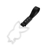 Bunny JDM Tsurikawa Drift Subway Train Bus Handle Strap – Universal Car Interior Hanging Charm, Black Nylon X1