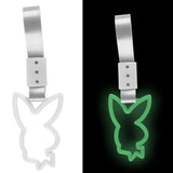 Bunny JDM Tsurikawa Drift Subway Train Bus Handle Strap – Universal Car Interior Hanging Charm, Silver Nylon X2