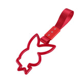 Bunny JDM Tsurikawa Drift Subway Train Bus Handle Strap – Universal Car Interior Hanging Charm, Red Nylon X2