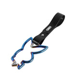 Bunny JDM Tsurikawa Drift Subway Train Bus Handle Strap – Universal Car Interior Hanging Charm, Black PVC X1