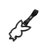 Bunny JDM Tsurikawa Drift Subway Train Bus Handle Strap – Universal Car Interior Hanging Charm, Black PVC X1