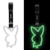 Bunny JDM Tsurikawa Drift Subway Train Bus Handle Strap – Universal Car Interior Hanging Charm, Black PVC X2