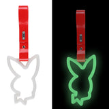 Bunny JDM Tsurikawa Drift Subway Train Bus Handle Strap – Universal Car Interior Hanging Charm, Red PVC X2