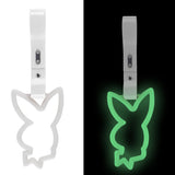 Bunny JDM Tsurikawa Drift Subway Train Bus Handle Strap – Universal Car Interior Hanging Charm, White PVC X2