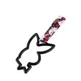 Bunny JDM Tsurikawa Drift Subway Train Bus Handle Strap – Universal Car Interior Hanging Charm, Bosozoku Black Cats Pattern Retro Nylon Strap X1