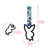 Bunny JDM Tsurikawa Drift Subway Train Bus Handle Strap – Universal Car Interior Hanging Charm, Bosozoku Blue Waves Pattern Retro Nylon Strap X1