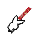 Bunny JDM Tsurikawa Drift Subway Train Bus Handle Strap – Universal Car Interior Hanging Charm, Bosozoku Red Flowers Pattern Retro Nylon Strap X1