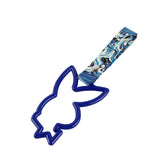 Bunny JDM Tsurikawa Drift Subway Train Bus Handle Strap – Universal Car Interior Hanging Charm, Bosozoku Blue Waves Pattern Retro Nylon Strap X1
