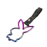 Bunny JDM Tsurikawa Drift Subway Train Bus Handle Strap – Universal Car Interior Hanging Charm, Bosozoku Black Clouds Pattern Retro Nylon Strap X1