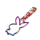 Bunny JDM Tsurikawa Drift Subway Train Bus Handle Strap – Universal Car Interior Hanging Charm, Bosozoku Red Cats Pattern Retro Nylon Strap X1