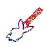 Bunny JDM Tsurikawa Drift Subway Train Bus Handle Strap – Universal Car Interior Hanging Charm, Bosozoku Red Dogs Pattern Retro Nylon Strap X1