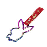 Bunny JDM Tsurikawa Drift Subway Train Bus Handle Strap – Universal Car Interior Hanging Charm, Bosozoku Red Flowers Pattern Retro Nylon Strap X1