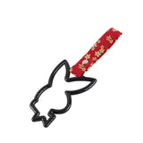 Bunny JDM Tsurikawa Drift Subway Train Bus Handle Strap – Universal Car Interior Hanging Charm, Bosozoku Red Flowers Pattern Retro Nylon Strap X1