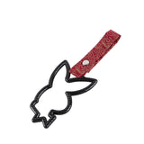Bunny JDM Tsurikawa Drift Subway Train Bus Handle Strap – Universal Car Interior Hanging Charm, Bosozoku Red Clouds Pattern Retro Nylon Strap X1