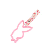 Bunny JDM Tsurikawa Drift Subway Train Bus Handle Strap – Universal Car Interior Hanging Charm, Bosozoku Pink Flowers Pattern Retro Nylon Strap X1