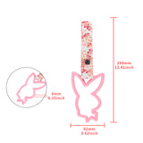 Bunny JDM Tsurikawa Drift Subway Train Bus Handle Strap – Universal Car Interior Hanging Charm, Bosozoku Pink Flowers Pattern Retro Nylon Strap X1