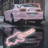 Bunny JDM Tsurikawa Drift Subway Train Bus Handle Strap – Universal Car Interior Hanging Charm, Bosozoku Pink Flowers Pattern Retro Nylon Strap X1
